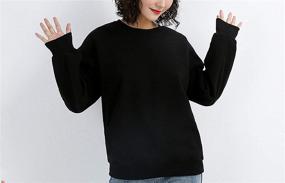 img 2 attached to Gihuo Women's Fleece Sherpa Lined Crewneck Pullover Sweatshirt - Cozy and Stylish Comfort