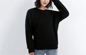 img 3 attached to Gihuo Women's Fleece Sherpa Lined Crewneck Pullover Sweatshirt - Cozy and Stylish Comfort