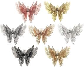 img 4 attached to 🦋 Craft Supplies - Set of 7 Mixed Butterfly Charms Pendants for Jewelry Making and Crafting. DIY Necklace Bracelet Findings Accessory - M245