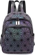 geometric backpack backpacks holographic reflective women's handbags & wallets for fashion backpacks logo