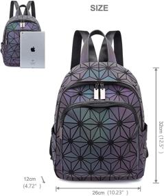 img 2 attached to Geometric Backpack Backpacks Holographic Reflective Women's Handbags & Wallets for Fashion Backpacks