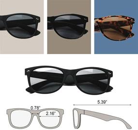 img 3 attached to 🕶️ UV400 Retro Bifocal Reading Sunglasses for Men and Women: Classic Style Eyewear with Sun Protection for Outdoor Readers