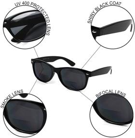 img 2 attached to 🕶️ UV400 Retro Bifocal Reading Sunglasses for Men and Women: Classic Style Eyewear with Sun Protection for Outdoor Readers