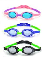 🏊 yuenree 3 pack adult and youth swimming goggles with hard cases - men, women, kids, boys, girls, toddlers + bonus 3 travel cases logo