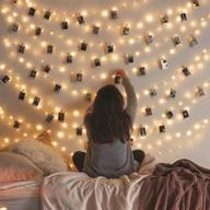 🌟 multifunctional vennke photo clips string light: 33feet, 100 leds, waterproof - perfect for party christmas home decor, warm white логотип