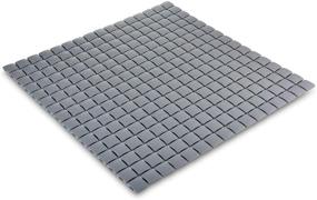 img 4 attached to 🛁 Non Slip Bathtub Mat, Square Shower Stall Mat with Suction Cups and Drain Holes - 21.2X 21.2 Inch (Gray)