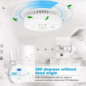 img 2 attached to 🔋 Portable Battery Operated 3-Pack Combination Smoke and Carbon Monoxide Detector Alarm - Ideal for Home, Bedroom, and Travel