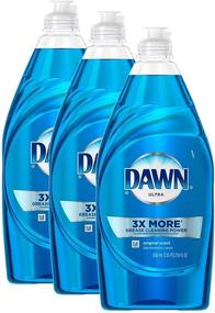 img 3 attached to 🧼 Dawn Ultra Liquid Dish Soap, Enhanced Power Clean, 3X More Platinum - 24 Fl oz x 3 Count (Total 72 Fl oz)