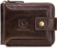 bullcaptain men's id genuine leather wallet with multiple card slots – stylish and functional accessories logo