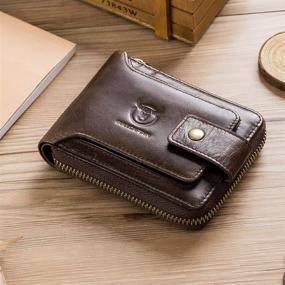 img 3 attached to BULLCAPTAIN Men's ID Genuine Leather Wallet with Multiple Card Slots – Stylish and Functional Accessories