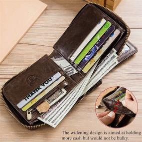 img 2 attached to BULLCAPTAIN Men's ID Genuine Leather Wallet with Multiple Card Slots – Stylish and Functional Accessories