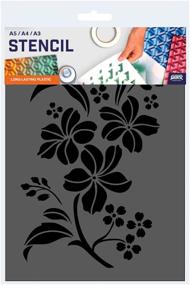 img 2 attached to 🌸 QBIX Flower Stencil - A5 Reusable Stencil for Painting, Baking, Crafts, Wall Décor, Furniture - Flower & Leaves Design - Kid-Friendly