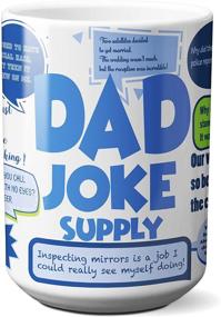 img 3 attached to 🤣 Hilarious Coffee Mug - Dad Joke Extravaganza - 15 Oz with Exquisite Gift Box - Perfect for Father's Day, Birthdays, Christmas from Daughter, Son, or Wife. Quirky Porcelain Novelty Gift