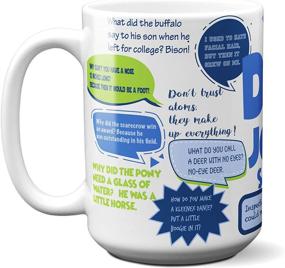 img 2 attached to 🤣 Hilarious Coffee Mug - Dad Joke Extravaganza - 15 Oz with Exquisite Gift Box - Perfect for Father's Day, Birthdays, Christmas from Daughter, Son, or Wife. Quirky Porcelain Novelty Gift