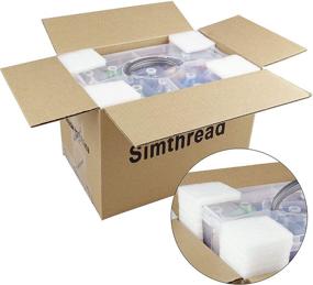 img 1 attached to 🧵 Simthread Polyester Machine Embroidery Thread Set - 63 Colors with Plastic Storage Box for Sewing Machines & Embroidery