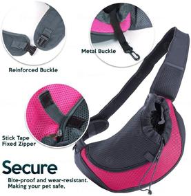 img 1 attached to 🐶 Zone Tech Pet Dog Sling Bag Carrier: Premium Quality, Adjustable, Breathable Mesh, Stylish, Travelling Pet Hands-Free Sling Bag for Small Dogs and Cats