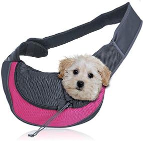 img 4 attached to 🐶 Zone Tech Pet Dog Sling Bag Carrier: Premium Quality, Adjustable, Breathable Mesh, Stylish, Travelling Pet Hands-Free Sling Bag for Small Dogs and Cats