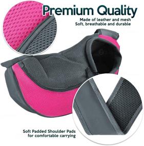 img 3 attached to 🐶 Zone Tech Pet Dog Sling Bag Carrier: Premium Quality, Adjustable, Breathable Mesh, Stylish, Travelling Pet Hands-Free Sling Bag for Small Dogs and Cats