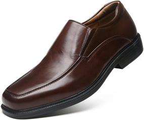 img 3 attached to Milano Width Geniune Leather Dress Men's Shoes and Loafers & Slip-Ons