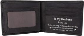 img 4 attached to 🎓 Customized Son: Laser Engraved Graduation Christmas Men's Wallets, Card Cases & Money Organizers