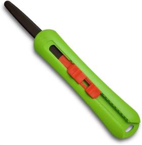 img 4 attached to 📦 КАНАРЕЙКА Большой лезвийный нож для картонных коробок - резак с регулируемым лезвием и механизмом безопасности, изготовленный в Японии, зеленый.