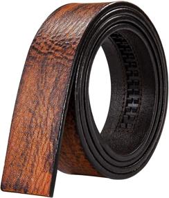 img 4 attached to 🐊 Men's Belts: Adjustable Crocodile Leather Buckle for Ratchet Style Accessories