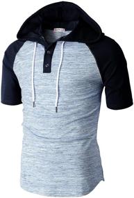 img 4 attached to H2H Men's Clothing - CMOHOS010 Charcoal Pullover T Shirts