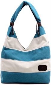 img 4 attached to 👜 Fashionable Hiigoo Stitching Shoulder Shopping Handbags for Women: Trendy Handbags & Wallets