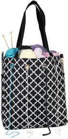 img 3 attached to 🧶 Everything Mary Yarn Carry Organizer - Collapsible Project Caddy for Knitting, Crochet, and Yarn - Tangle-Free Storage Tote with Notions Organization