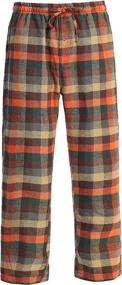 img 3 attached to 👔 Ultimate Comfort: Gioberti Brushed Flannel Elastic Highlight Men's Sleep & Loungewear