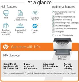img 1 attached to 🖨️ HP LaserJet M209dwe Wireless Monochrome Printer with Free 6-Month Instant Ink on HP+ (6GW62E)