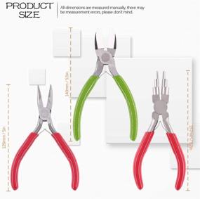 img 3 attached to 🔧 Rustark 3-Piece Jewelry Tool Set: Bent Nose Pliers, Nylon Jaw Pliers, 60-Step Bail Making Pliers Kit with Case - Ideal for Beading, Looping, Wire Shaping, and DIY Crafts