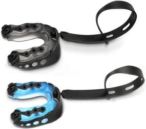 img 4 attached to 🥊 2 Pack Mouth Guard with Strap - Professional Sports Mouthguard for Boxing, Jujitsu, MMA, Football, Basketball, Hockey, Karate, Rugby - Moldable Braces Teeth Protector