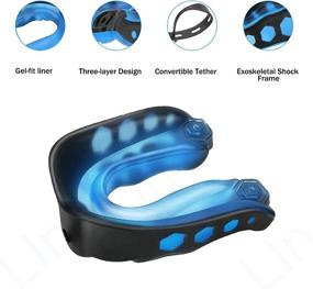 img 3 attached to 🥊 2 Pack Mouth Guard with Strap - Professional Sports Mouthguard for Boxing, Jujitsu, MMA, Football, Basketball, Hockey, Karate, Rugby - Moldable Braces Teeth Protector