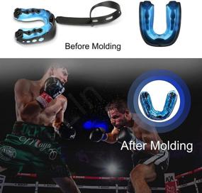 img 2 attached to 🥊 2 Pack Mouth Guard with Strap - Professional Sports Mouthguard for Boxing, Jujitsu, MMA, Football, Basketball, Hockey, Karate, Rugby - Moldable Braces Teeth Protector