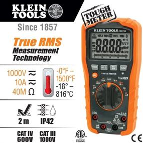 img 3 attached to 🔧 Klein Tools MM700 Multimeter - Auto-Ranging, True RMS, AC/DC Voltage & Current, Low Impedance (LoZ), Frequency, Resistance, Temperature & More - Up to 1000V