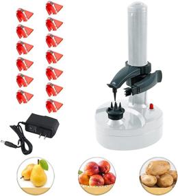 img 4 attached to 🔌 Efficient Electric Rotato Peeler: Automatic Fruit & Vegetable Peeling Tool with 10 Replacement Blades