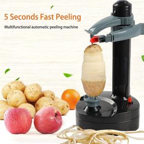 img 3 attached to 🔌 Efficient Electric Rotato Peeler: Automatic Fruit & Vegetable Peeling Tool with 10 Replacement Blades