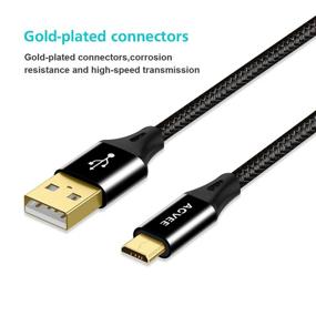 img 1 attached to 📱 AGVEE [2 Pack 15ft] Micro USB Cable for Samsung Galaxy S7, S6 - Extra Long Android Charger 3A Fast Heavy Duty Phone Charging Cord - Ideal for J7, J3, PS4 Xbox Controller - Black