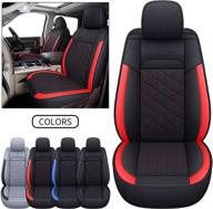 🚗 inch empire full set seat cover - fits ram 1500 2500 3500 2012-2021 - synthetic leather water-proof - black & red with straight back bench - 2012, 2013, 2014, 2015, 2016, 2017, 2018, 2019, 2020, 2021 logo