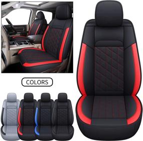 img 4 attached to 🚗 INCH EMPIRE Full Set Seat Cover - Fits RAM 1500 2500 3500 2012-2021 - Synthetic Leather Water-Proof - Black & Red with Straight Back Bench - 2012, 2013, 2014, 2015, 2016, 2017, 2018, 2019, 2020, 2021