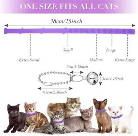 img 1 attached to Weewooday 4 Pieces Cat Calming Collars: Reduce Anxiety and Promote Serenity for Small, Medium, and Large Cats with Adjustable Pheromone-infused Collars and 4 Bells (15 Inches)