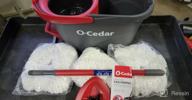 img 1 attached to 🧹 O-Cedar EasyWring Microfiber Spin Mop & Bucket Floor Cleaning System + 2 Additional Refills, Red/Gray review by Lori Aguirre