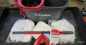 img 6 attached to 🧹 O-Cedar EasyWring Microfiber Spin Mop & Bucket Floor Cleaning System + 2 Additional Refills, Red/Gray