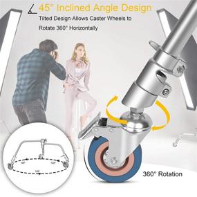 img 1 attached to 🎥 Набор колесиков поворотного кресла высокой производительности для профессиональной съемки фото- и видеостудии: колесики Emart Heavy Duty C Stand с тормозом