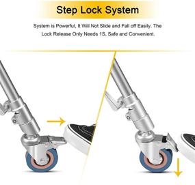 img 2 attached to 🎥 Набор колесиков поворотного кресла высокой производительности для профессиональной съемки фото- и видеостудии: колесики Emart Heavy Duty C Stand с тормозом