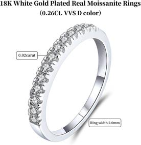 img 3 attached to Exquisite 18K Moissanite Eternity Ring - 0.6 ct D Color VVS1 Clarity, Platinum Plated Silver. Perfect as Moissanite Diamond Engagement, Promise, Anniversary, or Birthday Gift for Women.