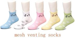img 3 attached to 5 упаковок Maiwa 🧦 Детские носки из хлопка с котами без швов
