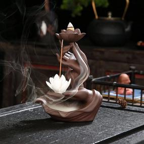 img 4 attached to 🦌 Tricolor Deer Backflow Incense Burner with 100 Reflux Incense Cones - Aesthetic Home Decor and Aromatherapy Ornament