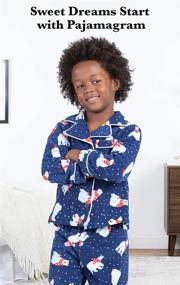 img 1 attached to ✨ Warm and Stylish: PajamaGram Big Boys Fleece Button-Front Pajama Set